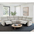 Furniture Of America Zorelli Modern Fabric Oversized Seating Power Sectional With Cup Holder Usb Ports And Cooler Console