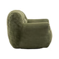 Furniturer Bean Bag Chair With Back Support Foam Filled Floor Sofa For Bedroom Green