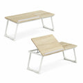 Furniturer Foldable Laptop Bed Desk With Tablet Slot Portable Tray Table For Sofa Bed