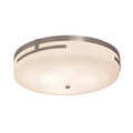 Justice Design Group Fusion Atlas Polished Chrome 19 Inch Led Round Flush Mount Opal Shade