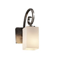 Fusion Collection Victoria 1 Light Brushed Nickel Wall Sconce Frosted Opal Shade