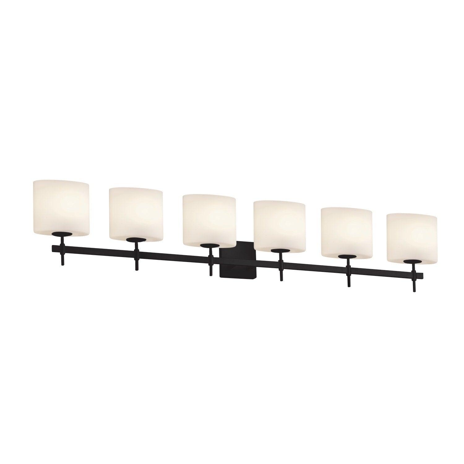 Fusion Union 6 Light Bath Bar Opal Oval Shade