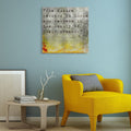 Future Words Quotes Wall Art Reverse Printed Tempered Glass With Silver Leaf