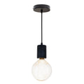 G125 Globe Pendant Light Led Bulb Black Marble Shatter Resist Indoor Outdoor Large