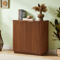 Gdf Studio Avalon Modern Curved Fluted Buffet Sideboard Cabinet With Adjustable Shelf