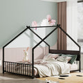 Gdf Studio Avalon Modern Kids Full House Bed Frame With Led Light Strips