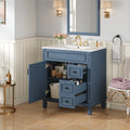 Gdf Studio Belcourt Modern Bathroom Vanity With Ceramic Sink 2 Storage Drawers And Adjustable Shelf