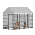 Gdf Studio Ironhaven Industrial Outdoor Dog Kennel With Roof Cover