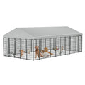 Gdf Studio Ironhaven Max Outdoor Dog Kennel With Feeding Station