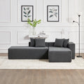 Gdfstudio 101.5 Acacia Wood Modular L Shaped Sofa