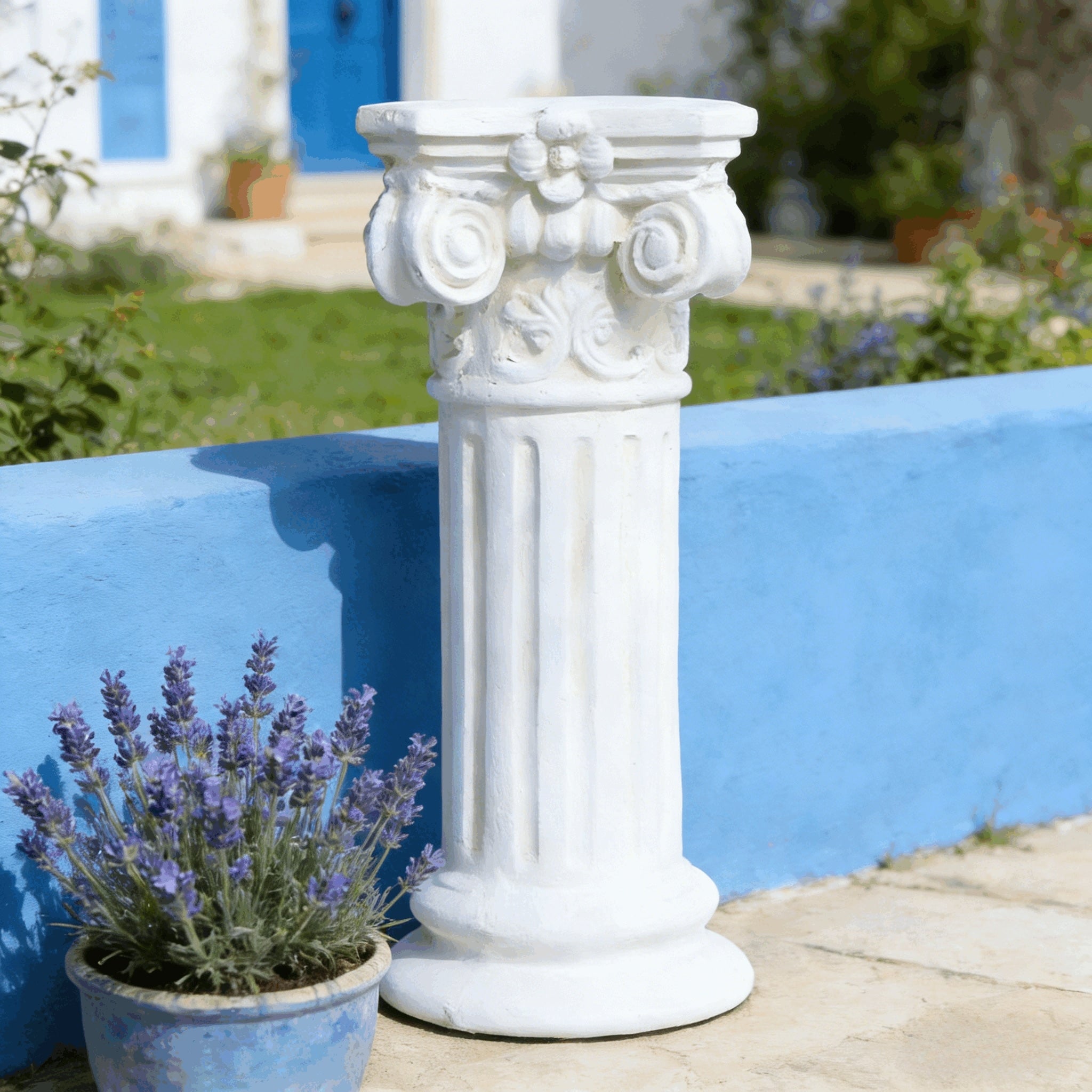 Gdfstudio 15.75 Resin Retro Greek Roman Column Indoor Outdoor Garden Wedding Decor