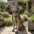 Gdfstudio 29.72 Resin Howling Wolf Statue Indoor Outdoor Garden Art Decor Unique Gift