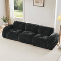 Gdfstudio 3 Seater 110 Velvet Modular Sectional Sofa With 32D Sponge