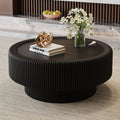 Gdfstudio 31.5 Modern Leather Wrapped Storage Coffee Table With Tempered Glass Top Hidden Compartment