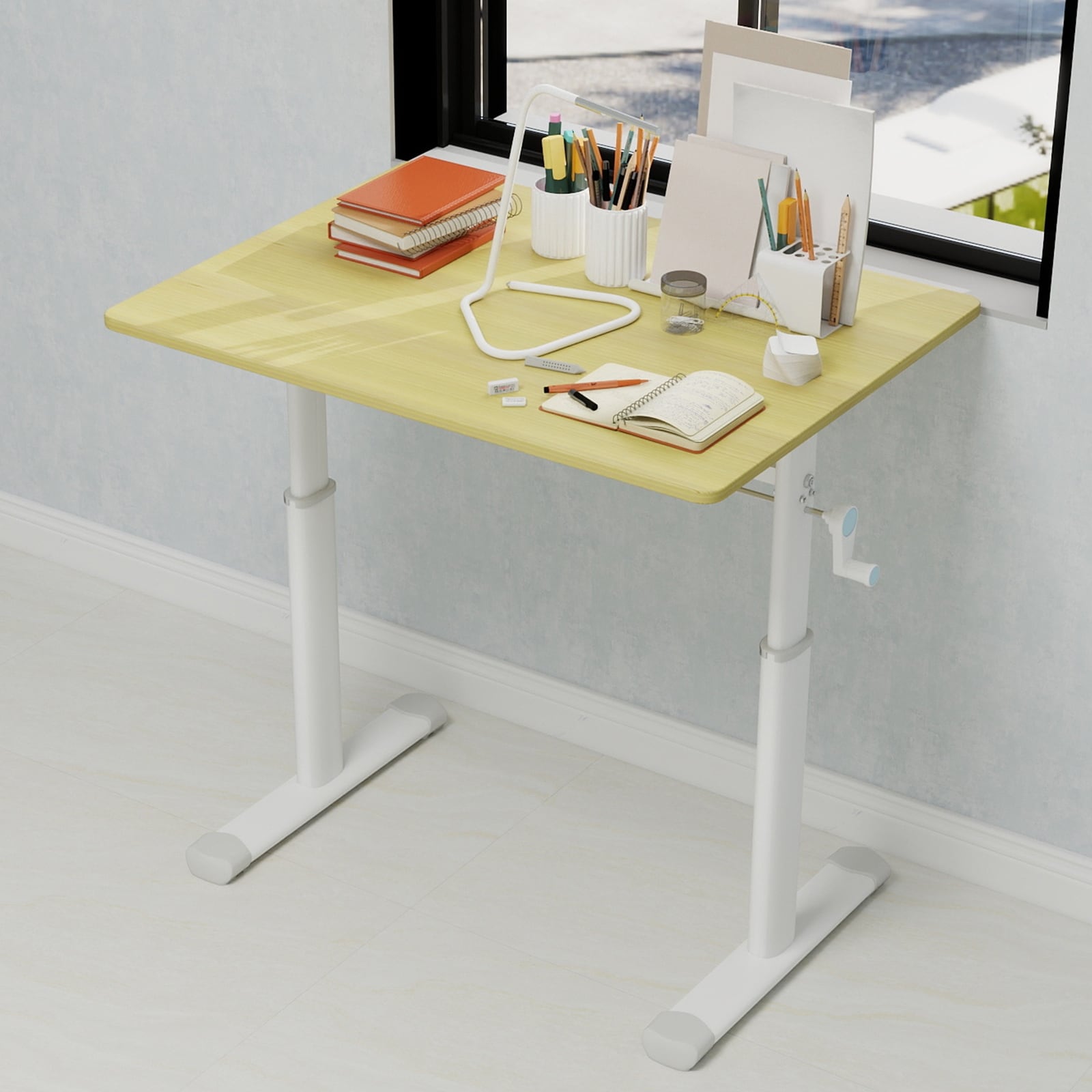 Gdfstudio 32 W Manual Height Adjustable Ergonomic Computer Desk