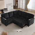 Gdfstudio 5 Seat Sectional L Shaped Sofa With Pull Out Sleeper Bed Storage Cup Holder Usb Charging 81 W