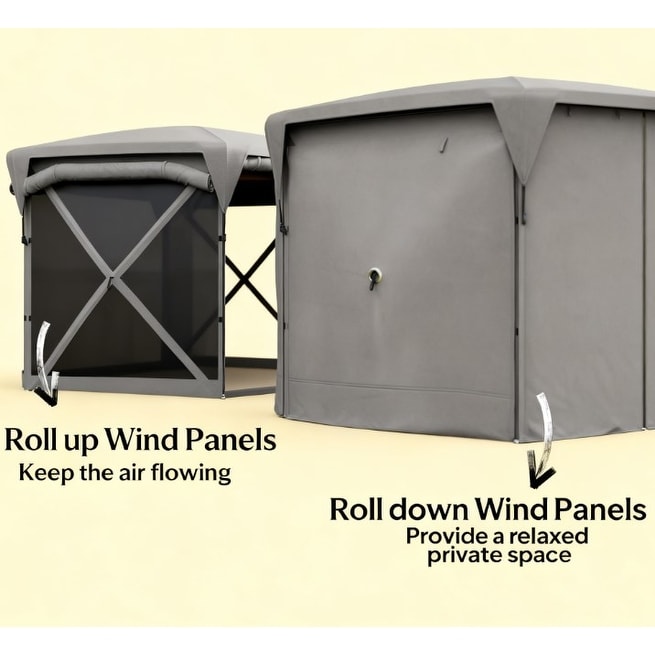 Gdfstudio Adjustable Mesh Sidewalls Pop Up Tent With Removable Roof Cover