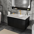 Gdfstudio Aero Modern Mid Century Wall Mounted Bathroom Vanity With Large Soft Close Drawer Storage Spaces Without Sink