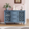 Gdfstudio American Classic Wooden Storage Cabinet With 2 Doors And 3 Drawers
