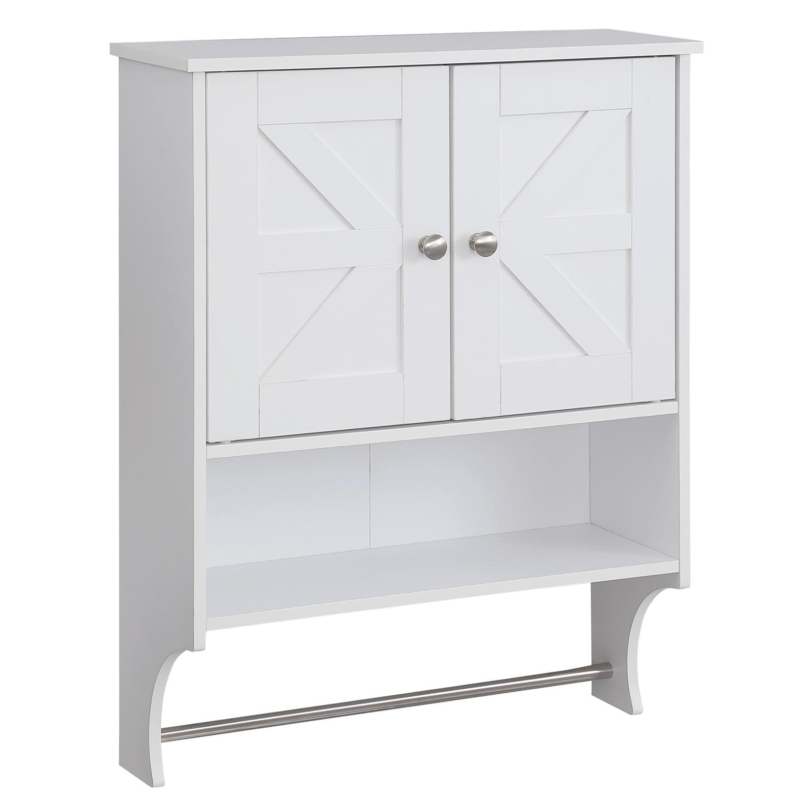 Ardene Farmhouse Over The Toilet Storage Cabinet With Double Doors And Adjustable Shelves By Gdfstudio 21.6