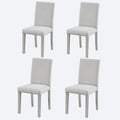 Gdfstudio Aurelian Traditional Upholstered Ergonomic High Backrest Dining Chairs Padded Seat Non Slip Feet Pads Set Of 4