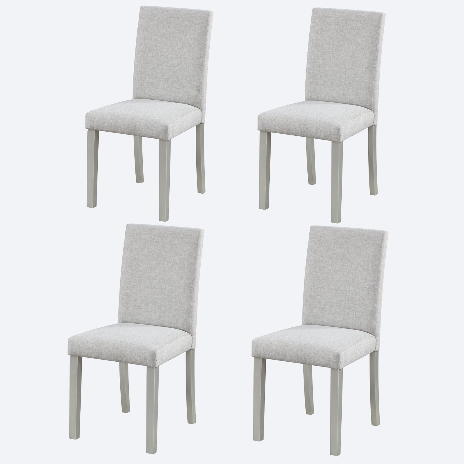 Gdfstudio Aurelian Traditional Upholstered Ergonomic High Backrest Dining Chairs Padded Seat Non Slip Feet Pads Set Of 4