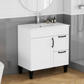 Barrington Modern Freestanding Bathroom Vanity With Ceramic Sink Soft Close Hinges And Metal Handle By Gdfstudio