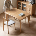 Gdfstudio Belvidere Mid Century Solid Oak Extendable Dining Table With Telescopic Design 59.06 W