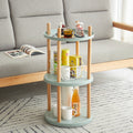 Gdfstudio Belvidere Wood 360 Degree Rotating Bookshelf With Adjustable Storage Tiers Six Secure Bookends