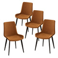 Gdfstudio Brandon Contemporary Upholstered Dining Chair Set With Sleek Comfort And Durable Metal Base