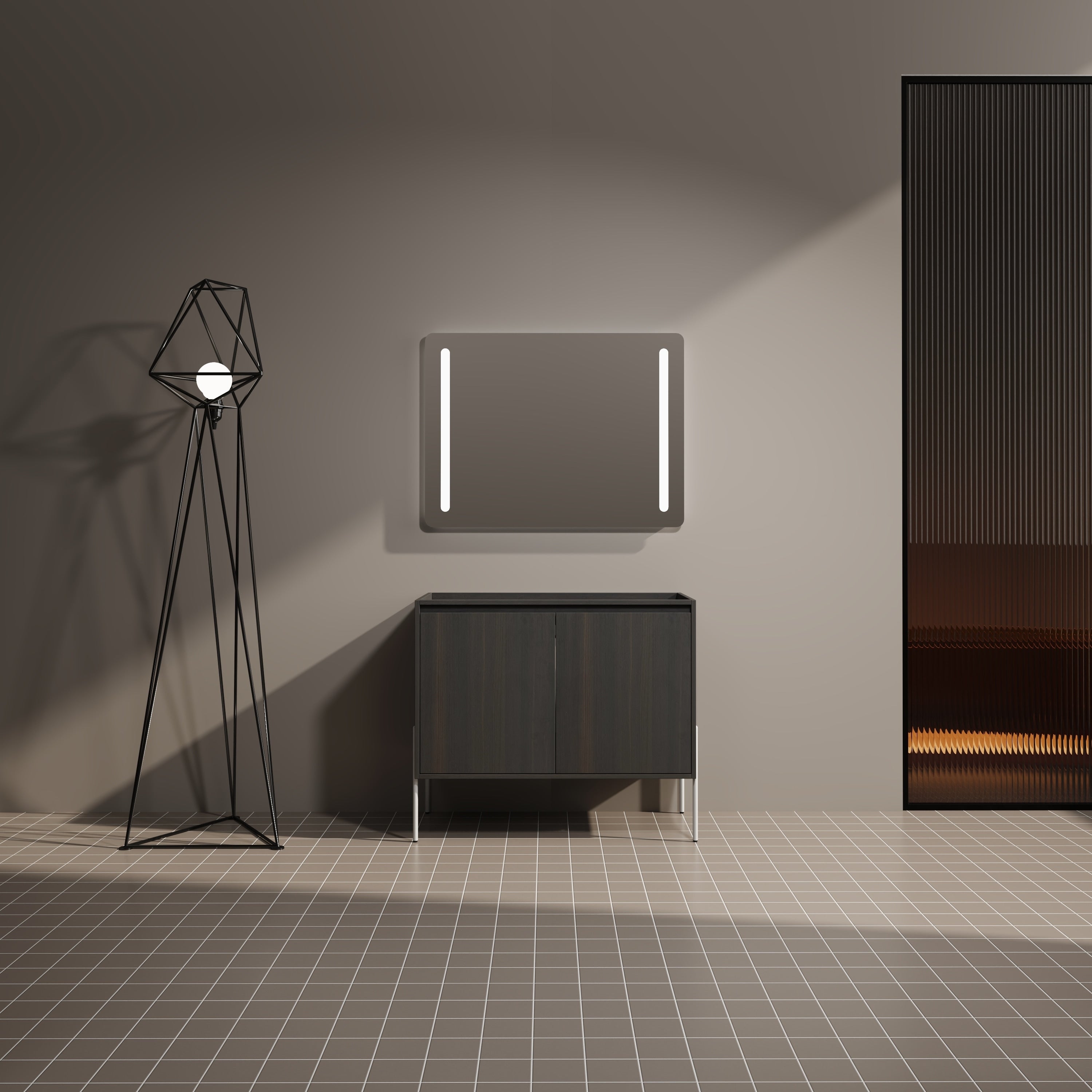 Gdfstudio Bristol Modern Freestanding Bathroom Vanity Cabinet With 2 Soft Closing Doors Buffer Damping Sink Not Included