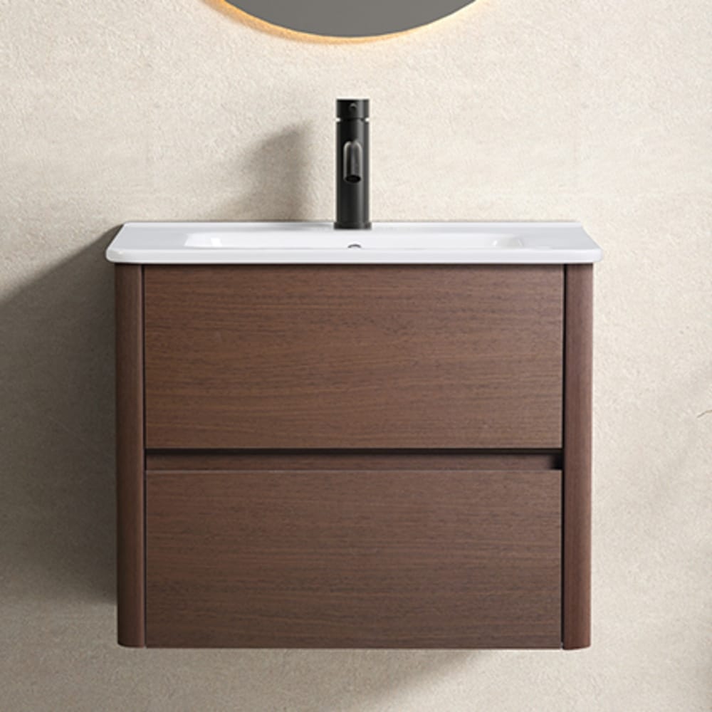 Gdfstudio Carter Modern Wall Mounted Bathroom Vanity Cabinet With Soft Close Drawer And Space Saving Storage Design.