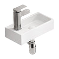 Gdfstudio Carter Wall Mounted Ceramic Bathroom Sink With Faucet And Drain Set