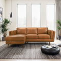 Gdfstudio Chase Genuine Leather 3 Seater 90.9 Left Facing Sectional Sofa