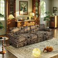 Gdfstudio Chenille Deep Seat 93.7 4 Seater Sofa With Skirt Design