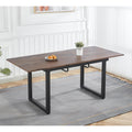 Gdfstudio Crestfield Modern Contemporary Space Saving 70.86 Metal Frame Extendable Dining Table With Telescoping Top