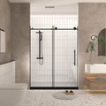 Gdfstudio Daniel Contemporary Frameless Sliding Shower Door With Explosion Proof Safety Glass And Smooth Glide Track System