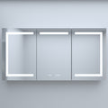 Gdfstudio Delmar Modern Aluminum Led Lighted Medicine Cabinet With Mirror Anti Fog And Digital Clock