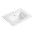 Gdfstudio Ethan Modern Ceramic Bathroom Vessel Sink With Integrated Vanity Top And Practical Countertop Design
