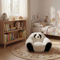 Gdfstudio Faux Fur 29.65 Panda Shaped Plush Bean Bag Chair With High Density Foam