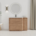 Gdfstudio Freestanding Bathroom Vanity With Ceramic Sink 12 Small Storage Cabinet Combination Soft Close Door