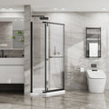 Gdfstudio Hayden Modern Neo Angle Frameless Corner Shower Door With Pivot Entry And Leak Resistant Design