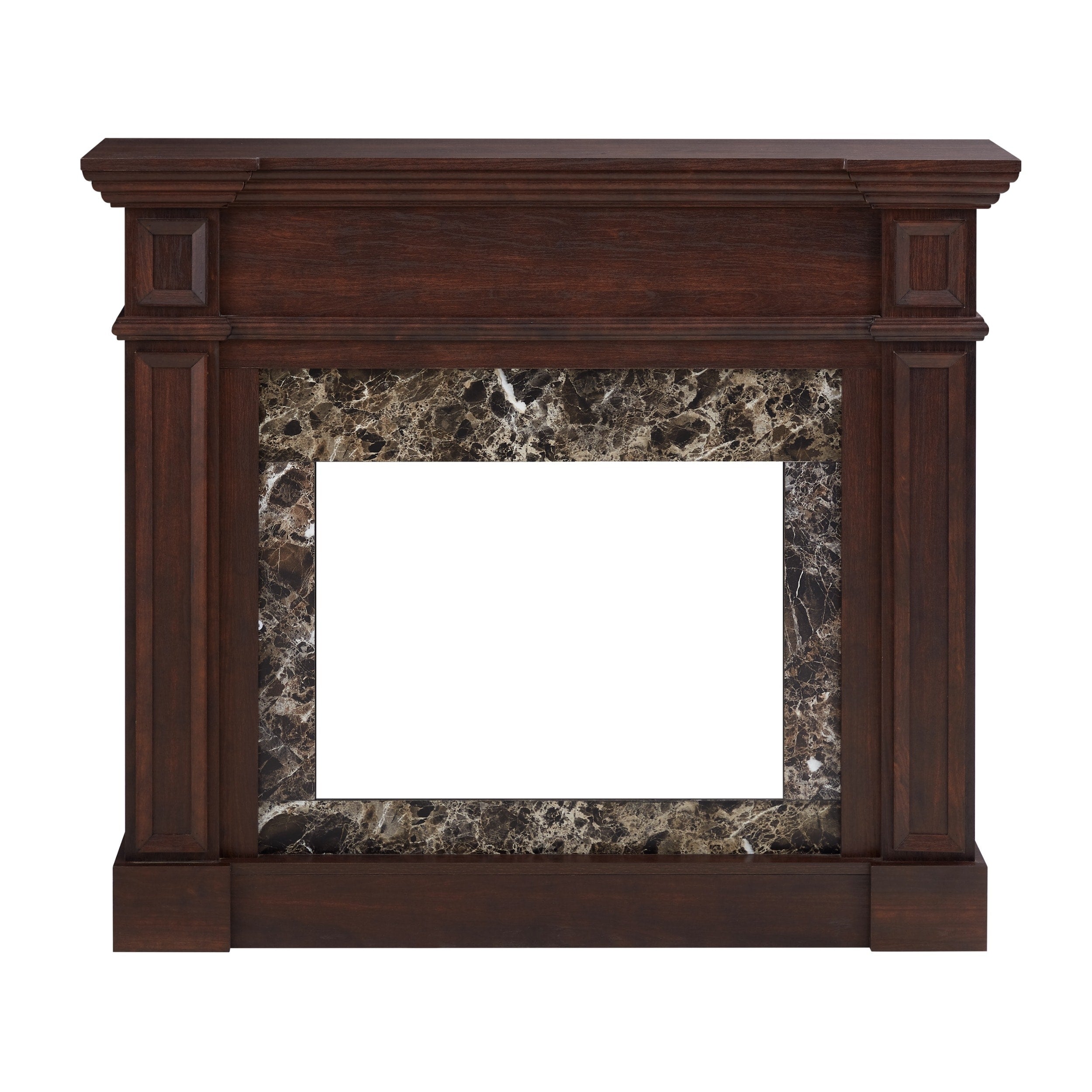 Gdfstudio Hearthstone Traditional Storage Electric Fireplace With Mantel And Realistic Led Flame