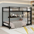 Gdfstudio Heavy Duty Metal Twin Over Twin Bunk Bed Frame