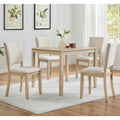 Gdfstudio Ironvale 5 Piece Modern Square Dining Table Set With 4 Upholstered Chairs