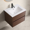 Gdfstudio Joserine Modern Wooden Wall Mounted Bathroom Vanity Sink Base With Soft Close Function Without Sink 22.84