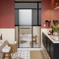 Gdfstudio Julian Compact Frameless Sliding Shower Door With Soft Close System And Quick Diy Installation