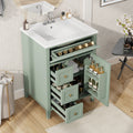 Gdfstudio Julian Hartwell 24 Inch Freestanding Bathroom Vanity With Smart Storage