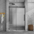 Gdfstudio Julianne Frameless Sliding Shower Door Kit With Acrylic Base And Adjustable Fit Design