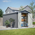 Gdfstudio Large Heavy Duty Metal Tool Storage With Lockable Doors For Easy Access Storage For Backyard Garden Patio Lawn